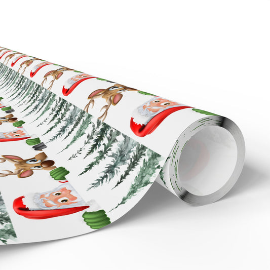 EVERGREEN & CO RB Santa and Reindeer Wrapping paper